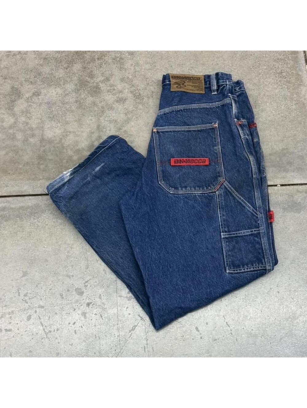 vintage mecca relaxed baggy fit faded blue jeans size 32 x 30
